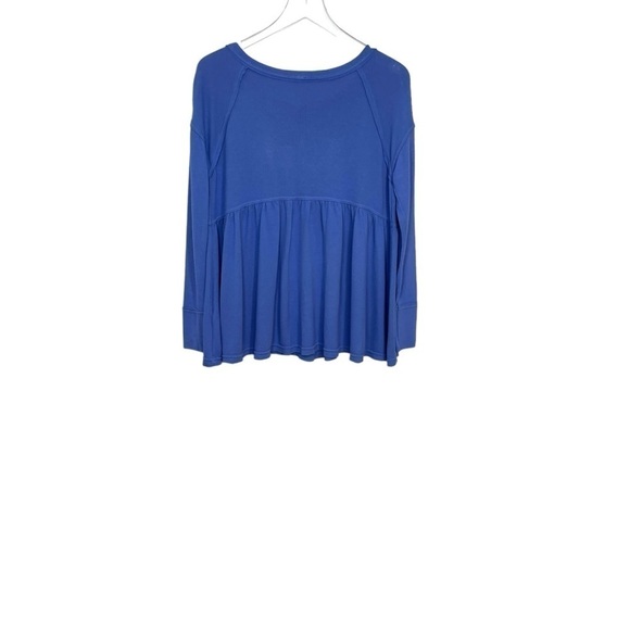 Free People “Forever Your Girl” Cobalt Blue Babydoll Top Size XS - Picture 7 of 13